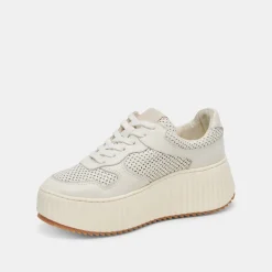 DAISHA SNEAKERS WHITE PERFORATED LEATHER^Dolce Vita Discount
