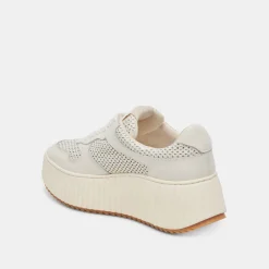DAISHA SNEAKERS WHITE PERFORATED LEATHER^Dolce Vita Discount