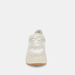 DAISHA SNEAKERS WHITE SILVER NYLON^Dolce Vita New