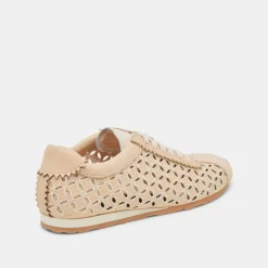 DANIE EYELET PERF SNEAKERS LT NATURAL RAFFIA^Dolce Vita Fashion