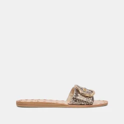 DANNA SANDALS BLACK WHITE EMBOSSED SNAKE^Dolce Vita Hot