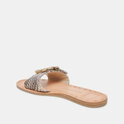 DANNA SANDALS BLACK WHITE EMBOSSED SNAKE^Dolce Vita Hot