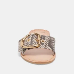 DANNA SANDALS BLACK WHITE EMBOSSED SNAKE^Dolce Vita Hot
