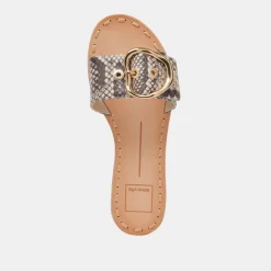 DANNA SANDALS BLACK WHITE EMBOSSED SNAKE^Dolce Vita Hot