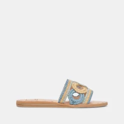 DANY SANDALS BLUE MULTI RAFFIA^Dolce Vita Online