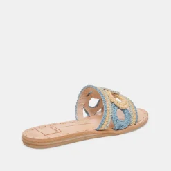 DANY SANDALS BLUE MULTI RAFFIA^Dolce Vita Online