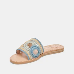 DANY SANDALS BLUE MULTI RAFFIA^Dolce Vita Online