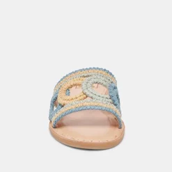 DANY SANDALS BLUE MULTI RAFFIA^Dolce Vita Online