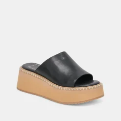 DARCEL SANDALS BLACK LEATHER^Dolce Vita Outlet