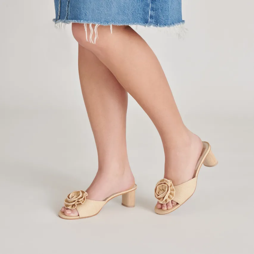 DARLY HEELS NATURAL RAFFIA^Dolce Vita Sale