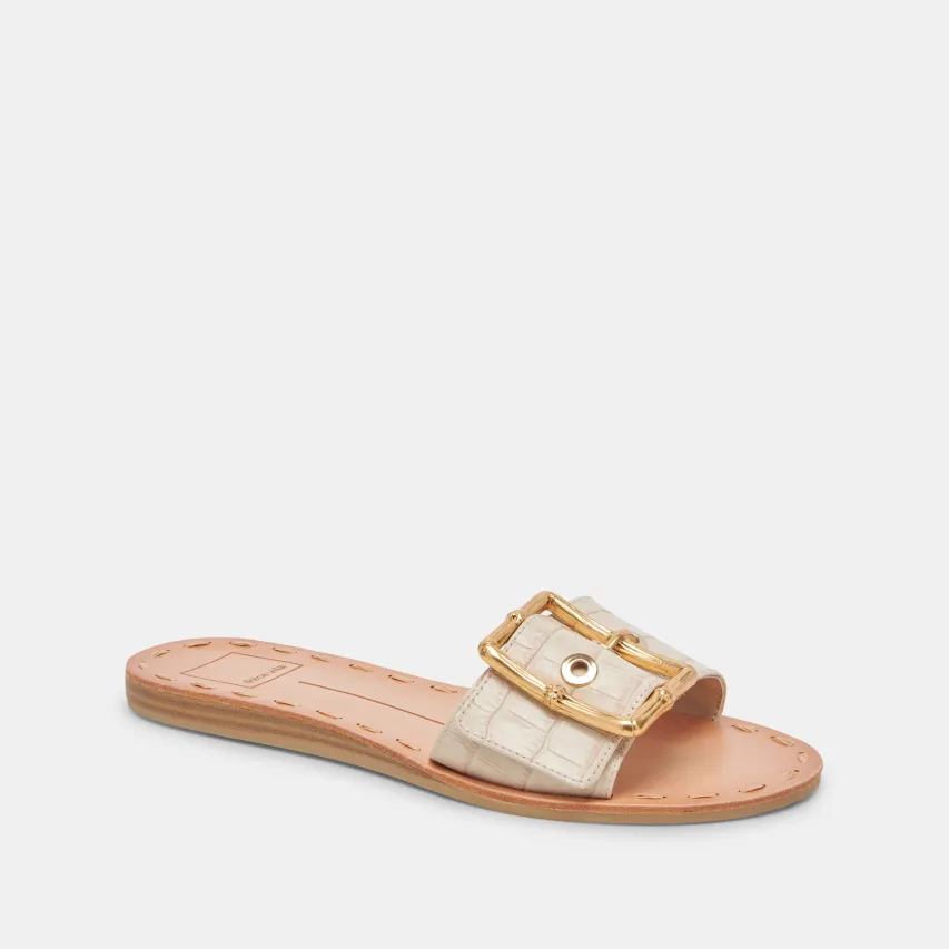 DASA SANDALS BONE EMBOSSED LEATHER^Dolce Vita Hot