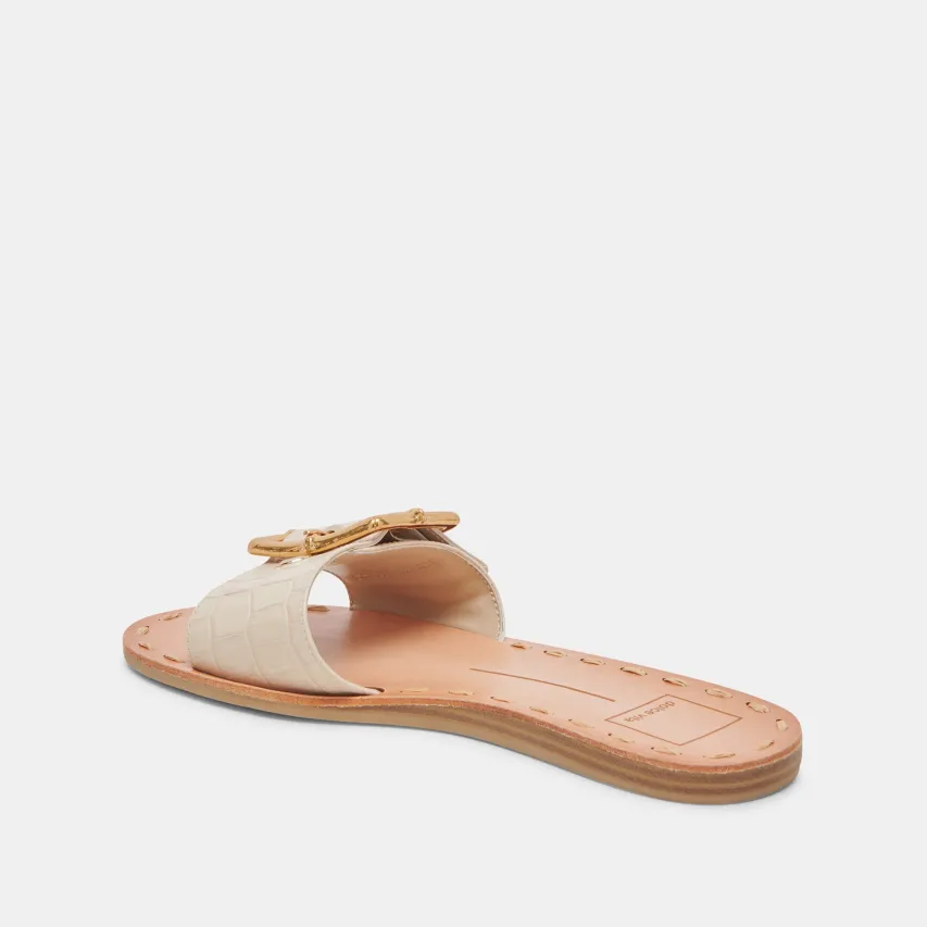 DASA SANDALS BONE EMBOSSED LEATHER^Dolce Vita Hot