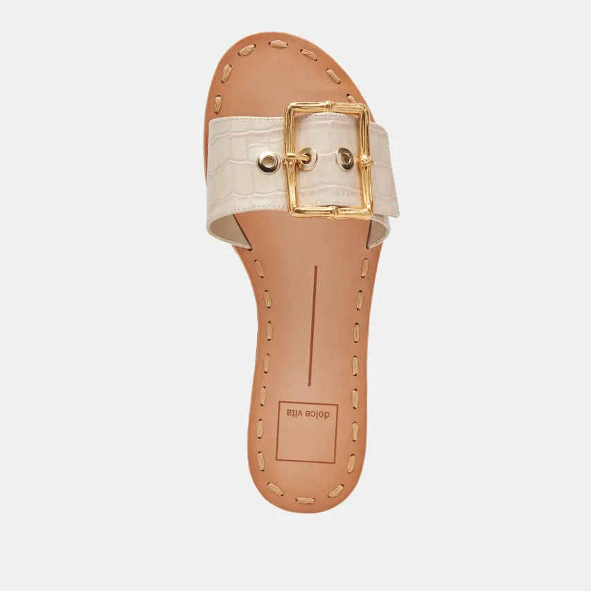 DASA SANDALS BONE EMBOSSED LEATHER^Dolce Vita Hot