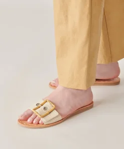 DASA SANDALS EGGSHELL EMBOSSED LEATHER^Dolce Vita Outlet