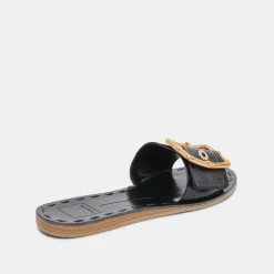 DASA SANDALS NOIR EMBOSSED LEATHER^Dolce Vita Sale