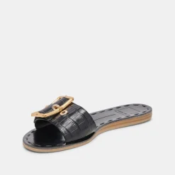 DASA SANDALS NOIR EMBOSSED LEATHER^Dolce Vita Sale