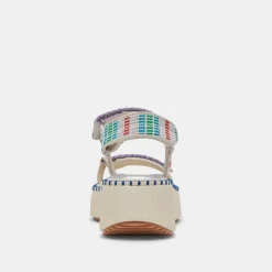 DEBRA SANDALS IVORY MULTI NUBUCK^Dolce Vita New