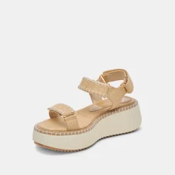 DEBRA SANDALS LT NATURAL RAFFIA^Dolce Vita Online