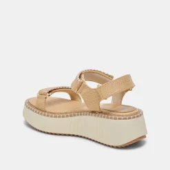 DEBRA SANDALS LT NATURAL RAFFIA^Dolce Vita Online