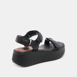 DEBRA SANDALS MIDNIGHT EMBOSSED LEATHER^Dolce Vita Best