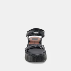 DEBRA SANDALS MIDNIGHT EMBOSSED LEATHER^Dolce Vita Best