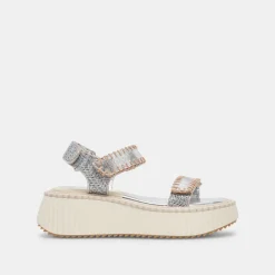 DEBRA SANDALS SILVER DISTRESSED LEATHER^Dolce Vita Clearance