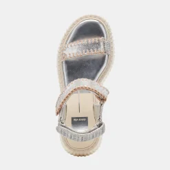 DEBRA SANDALS SILVER DISTRESSED LEATHER^Dolce Vita Clearance