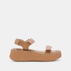 DEBRA SANDALS TOFFEE EMBOSSED LEATHER^Dolce Vita Online