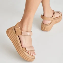 DEBRA SANDALS TOFFEE EMBOSSED LEATHER^Dolce Vita Online