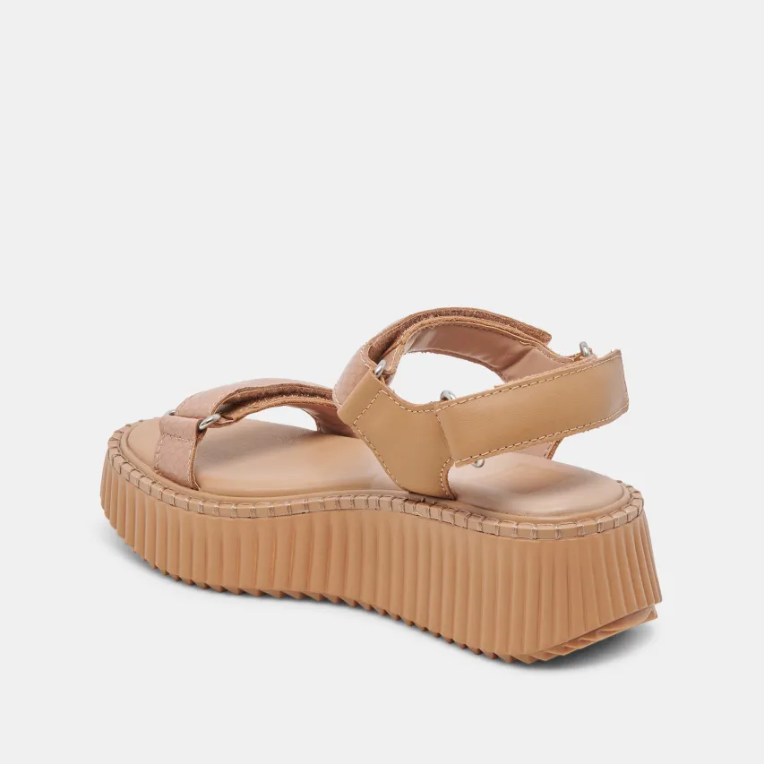 DEBRA SANDALS TOFFEE EMBOSSED LEATHER^Dolce Vita Online