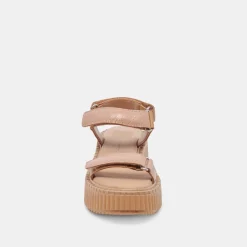 DEBRA SANDALS TOFFEE EMBOSSED LEATHER^Dolce Vita Online