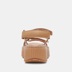 DEBRA SANDALS TOFFEE EMBOSSED LEATHER^Dolce Vita Online