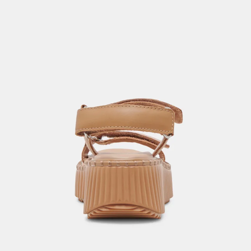 DEBRA SANDALS TOFFEE EMBOSSED LEATHER^Dolce Vita Online