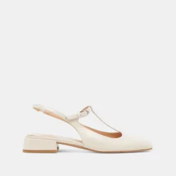 DEIDRA FLATS CREAM LEATHER^Dolce Vita Fashion