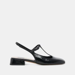 DEIDRA FLATS MIDNIGHT CRINKLE PATENT LEATHER^Dolce Vita Outlet