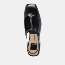DEIDRA FLATS MIDNIGHT CRINKLE PATENT LEATHER^Dolce Vita Outlet