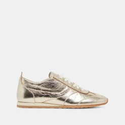 DELANY SNEAKERS LIGHT GOLD CRINKLE PATENT^Dolce Vita Best