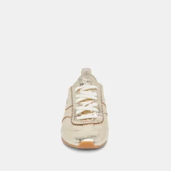 DELANY SNEAKERS LIGHT GOLD CRINKLE PATENT^Dolce Vita Best