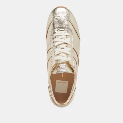 DELANY SNEAKERS LIGHT GOLD CRINKLE PATENT^Dolce Vita Best