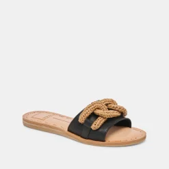 DESA SANDALS BLACK LEATHER^Dolce Vita Discount