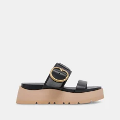 DEX SANDALS BLACK LEATHER^Dolce Vita New