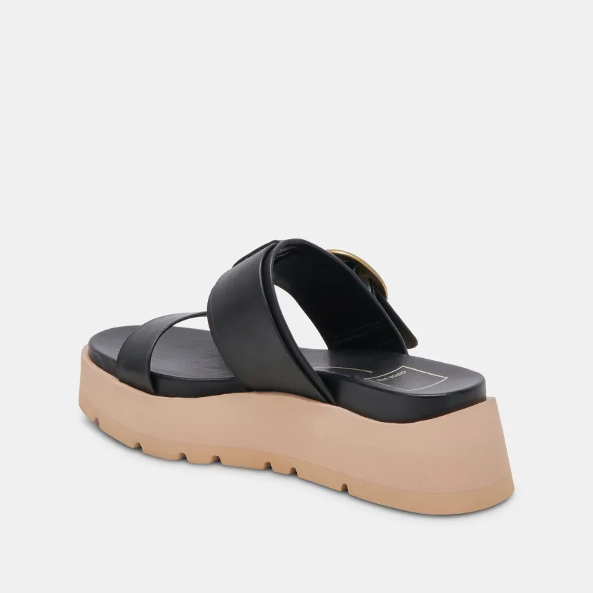 DEX SANDALS BLACK LEATHER^Dolce Vita New