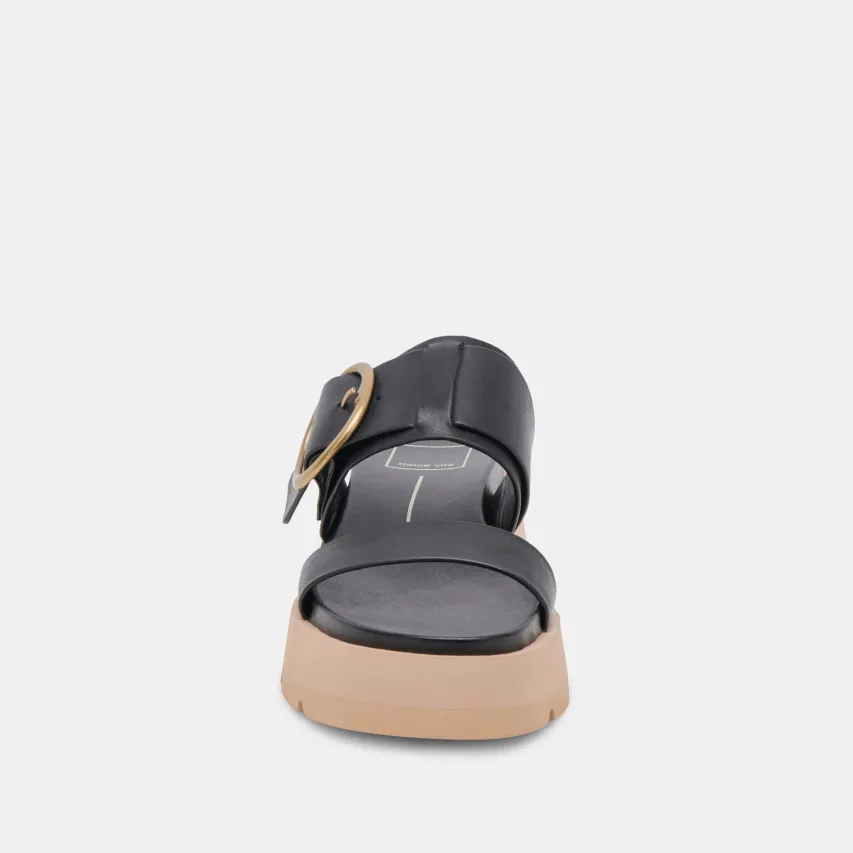 DEX SANDALS BLACK LEATHER^Dolce Vita New
