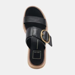 DEX SANDALS BLACK LEATHER^Dolce Vita New