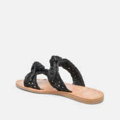 DINAH WIDE SANDALS ONYX RAFFIA^Dolce Vita Fashion