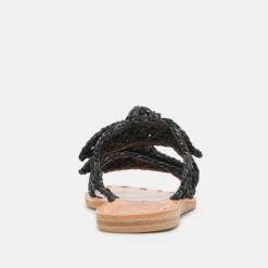 DINAH WIDE SANDALS ONYX RAFFIA^Dolce Vita Fashion