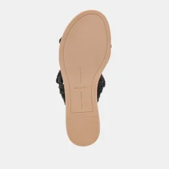 DINAH WIDE SANDALS ONYX RAFFIA^Dolce Vita Fashion