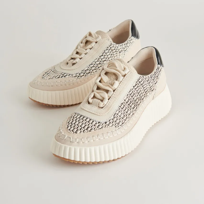 DOLEN SNEAKERS BLACK NATURAL RAFFIA^Dolce Vita Outlet