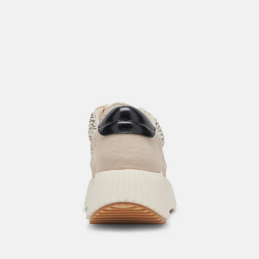 DOLEN SNEAKERS BLACK NATURAL RAFFIA^Dolce Vita Outlet