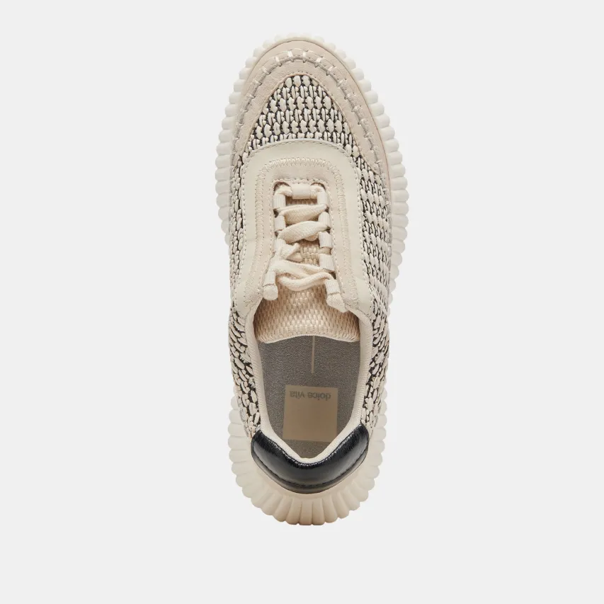 DOLEN SNEAKERS BLACK NATURAL RAFFIA^Dolce Vita Outlet